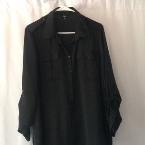 Mossimo black long blouse